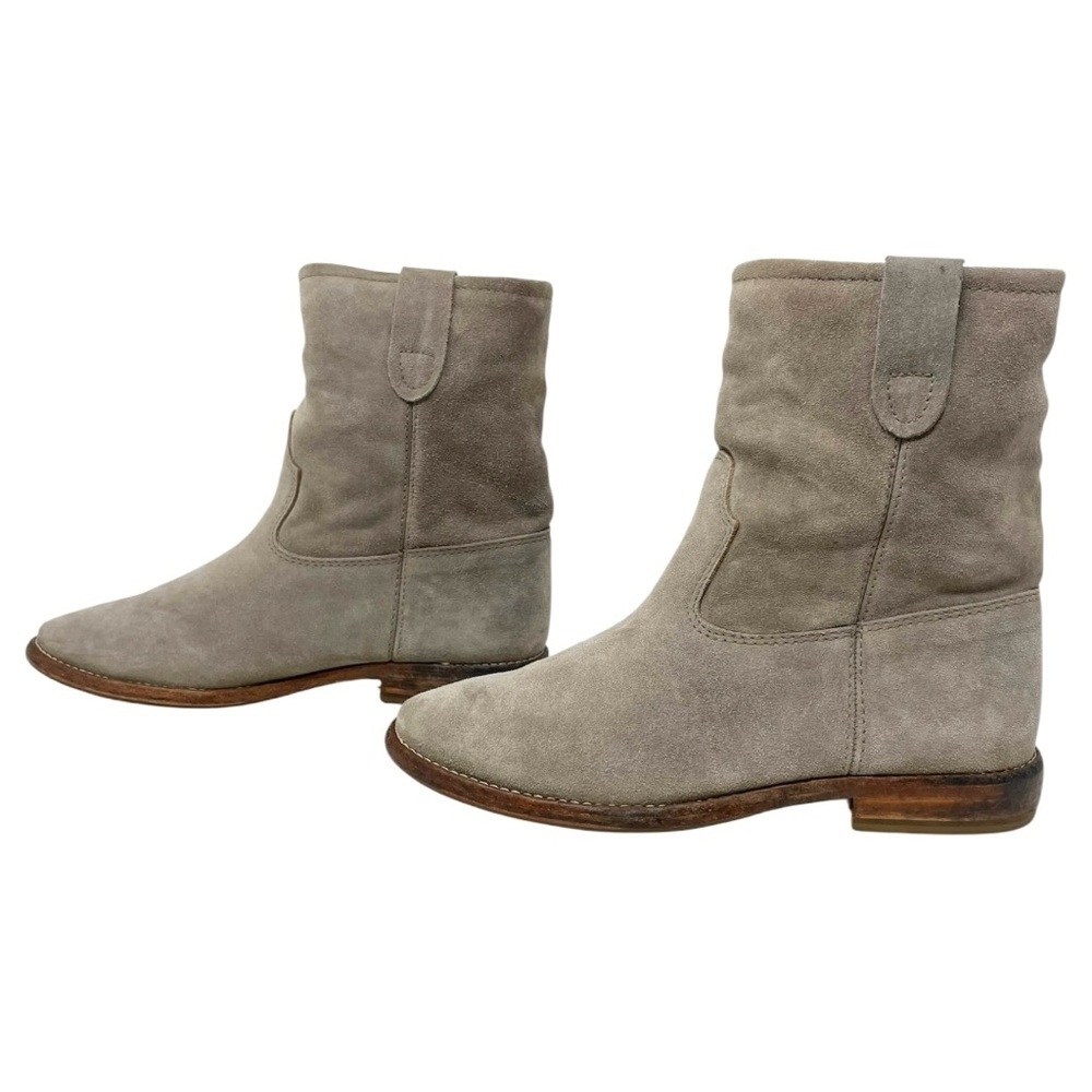 * Isabel Marant Etoile Crisi Slouchy Western Taupe Suede Boots Size 36 - Picture 5 of 14